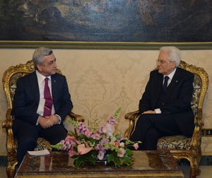Президенты Армении и Италии обсудили перспективы сотрудничества