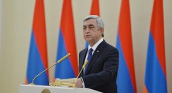 Поздравительное послание президента Сержа Саргсяна по случаю Дня Республики