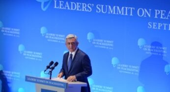 Президент Серж Саргсян выступил на саммите, посвященном миротворчеству ООН