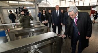 Президент Серж Саргсян 5 марта посетил Ереванский метрополитен имени Карена Демирчяна