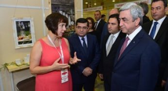 Президент посетил выставку “Произведено в Армении-2016”