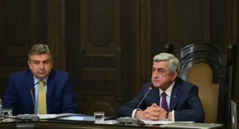 Президент Серж Саргсян встретился с членами нового правительства