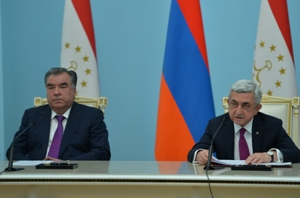 Совместное заявление по итогам официального визита Президента Республики Таджикистан Эмомали Рахмона в Республику Армения.