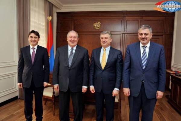 Президент Армении Армен Саркисян принял новоназначенных заместителей премьер-министра
