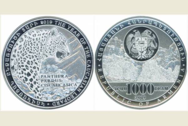 Введена в обращение серебряная памятная монета “Год кавказского леопарда”
