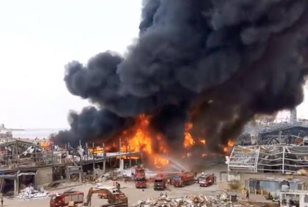 Новый пожар в порту Бейрута