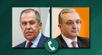 Главы МИД Армении и РФ провели телефонный разговор
