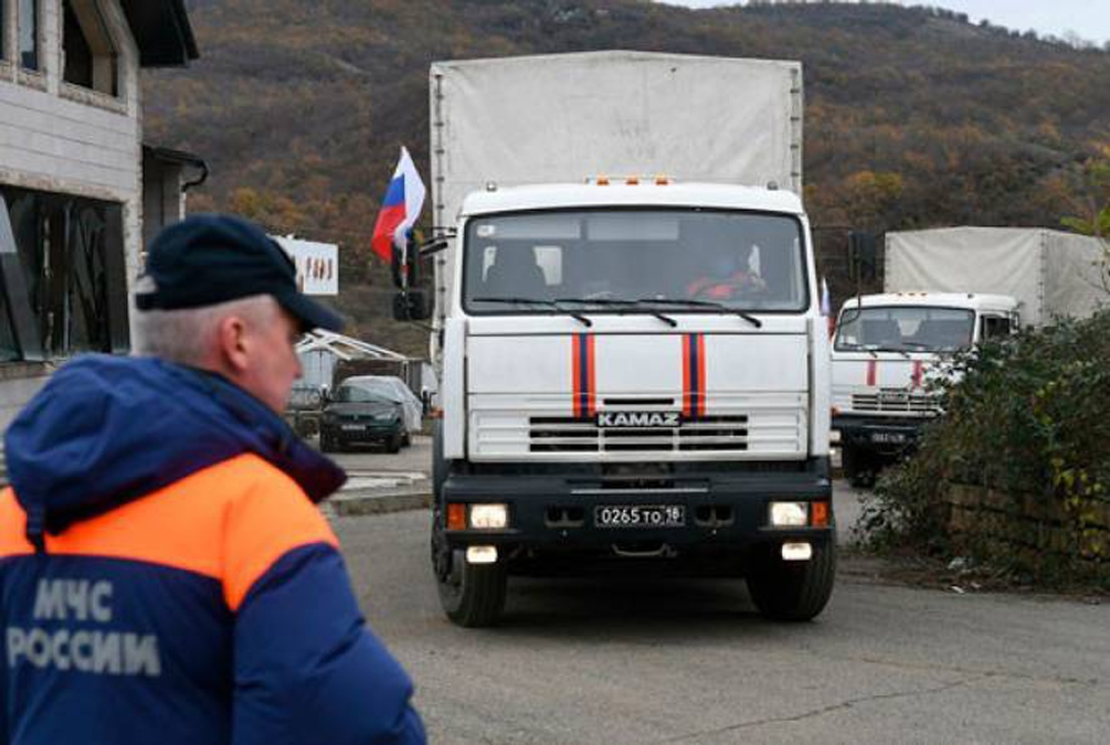 Очередная автоколонна с гуманитарным грузом