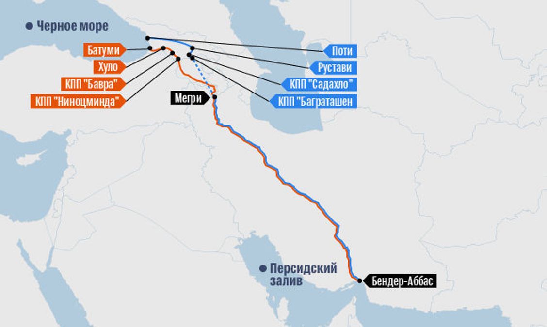 Реализация проекта “Персидский залив — Черное море» может превратить Армению в транзитный транспортный коридор