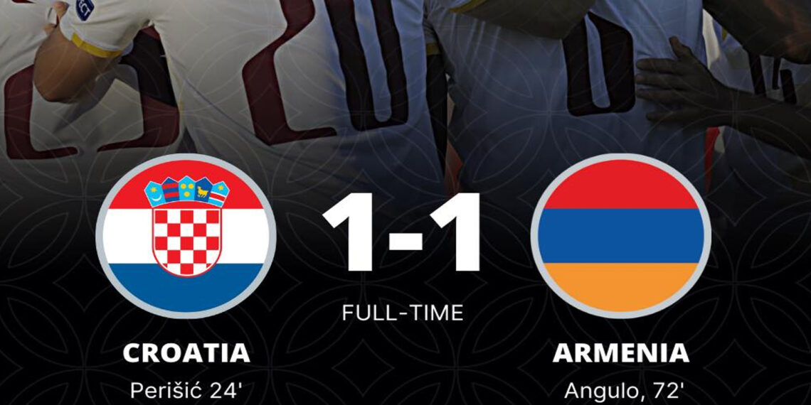 Сборные Армении и Хорватии сыграли вничью в первой очной встрече в своей истории