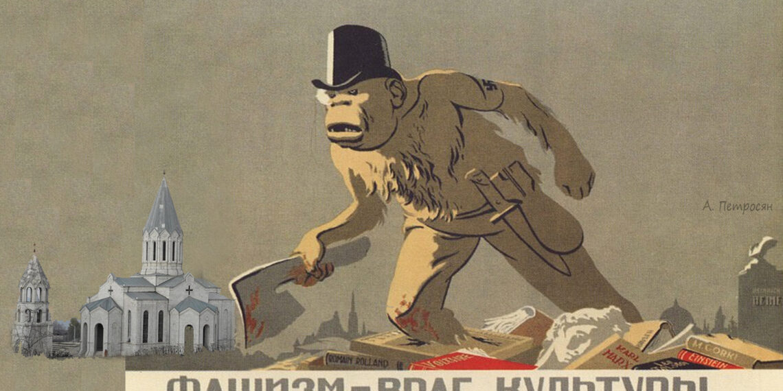 Азербайджанские чернорубашечники продолжают первобытное фашистское разгулье в городе Шуши