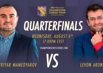 Левон Аронян победил азербайджанца Шахрияра Мамедъярова и вышел в полуфинал «Chessable Masters»