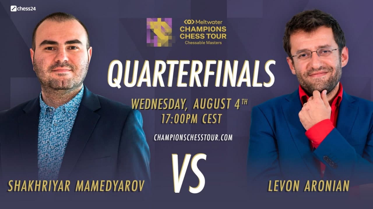 Левон Аронян победил азербайджанца Шахрияра Мамедъярова и вышел в полуфинал «Chessable Masters»