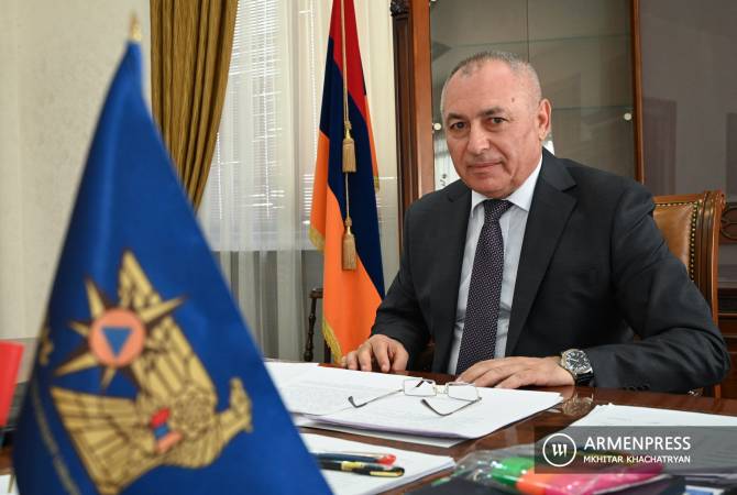 Министр по чрезвычайным ситуациям Республики Армения направил послание по случаю Дня сотрудника МЧС