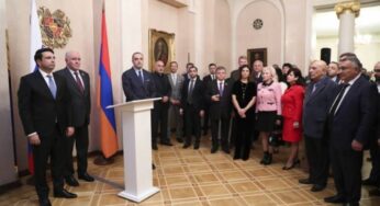 Делегация, возглавляемая Аленом Симоняном, посетила посольство Армении в РФ