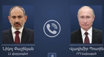 Путин и Пашинян обсудили ситуацию на армяно-азербайджанской границе