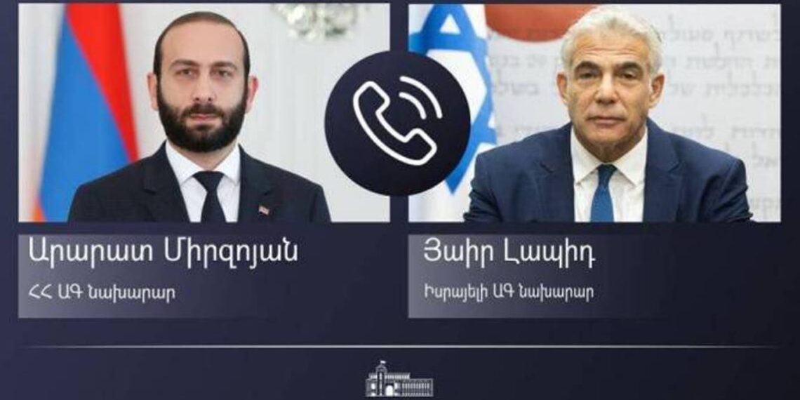 Арарат Мирзоян проинформировал МИД Израиля о ситуации после недавней агрессии Азербайджана