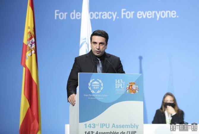Спикер парламента Армении заявил о необходимости урегулирования нагорно-карабахского конфликта на Ассамблее МПС