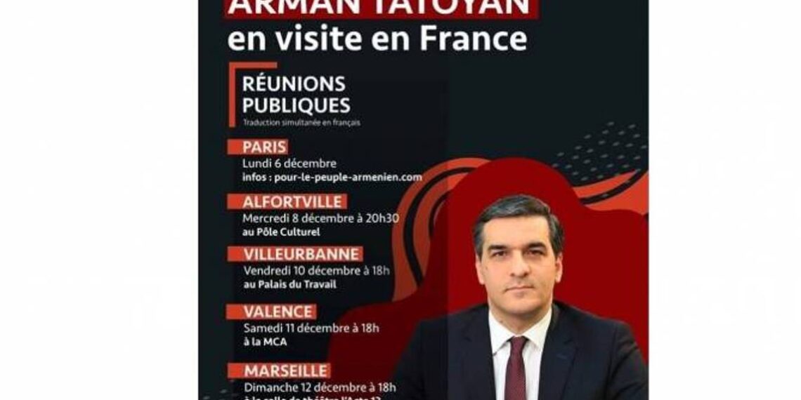 Арман Татоян во Франции встретится с рядом должностных лиц