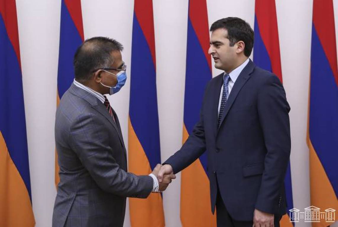 Акоп Аршакян и посол Индии в Армении подчеркнули значение коридора Север-Юг