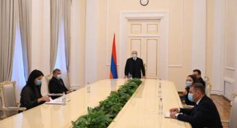 Во Дворце президента Армении состоялась церемония принятия присяги судей