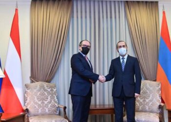 Состоялась частная беседа Арарата Мирзояна и министра Австрии по европейским и международным делам