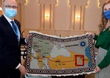 Министр энергетики Азербайджана Парвиз Шахбазов (слева) и Кадри Симсон (справа).