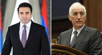Ален Симонян поздравил Ваагна Хачатуряна с избранием на пост президента Армении