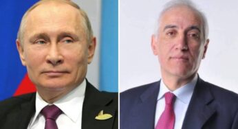 Путин поздравил Ваагна Хачатуряна по случаю избрания президентом Армении