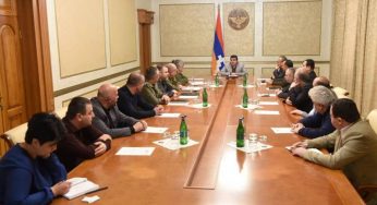 Президент Арцаха провел заседание Совета безопасности в расширенном составе
