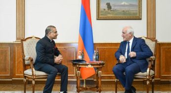 Президент Ваагн Хачатурян принял Чрезвычайного и Полномочного посла Индии в Армении 