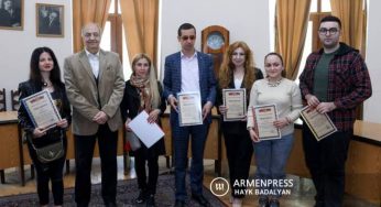 Эдвард Милитонян вручил журналистам почетные грамоты: среди них и корреспондент «Арменпресс»