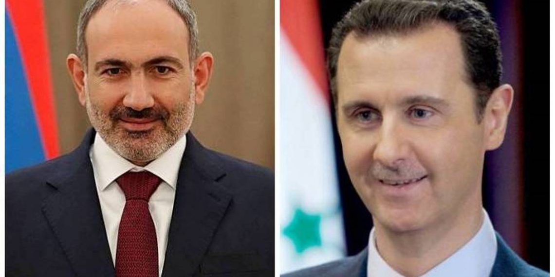 Премьер-министр Армении направил поздравительное послание президенту Сирии в связи с Национальным праздником