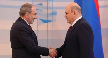 Никол Пашинян встретился с Михаилом Мишустиным