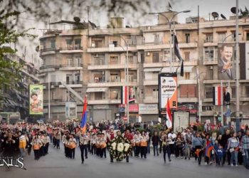 Армяне Алеппо почтили память жертв Геноцида армян факельным шествием к Национальному кладбищу