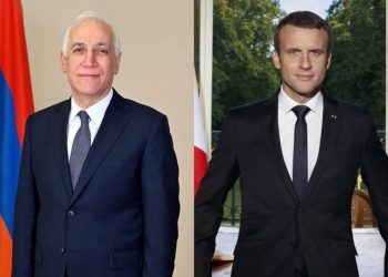 Президент Армении направил поздравительное послание Эммануэлю Макрону