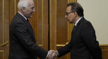 Президент Армении провел прощальную встречу с послом Бразилии в Армении