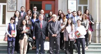 Председатель НС Республики Арцах принял делегацию студентов Дипломатической школы МИД Армении