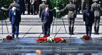 По случаю праздника Победы и мира премьер-министр Пашинян посетил парк »Победы»