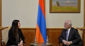 Президент Армении принял посла Сербии Татьяну Панайотович Цветкович