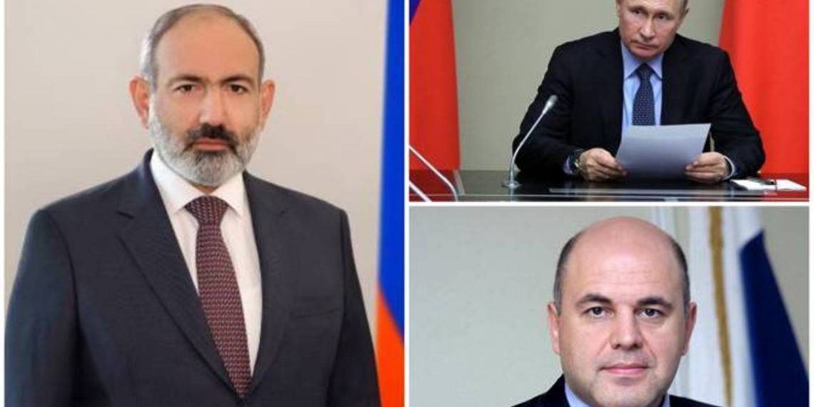 Владимир Путин и Михаил Мишустин поздравили Никола Пашиняна с Днем рождения