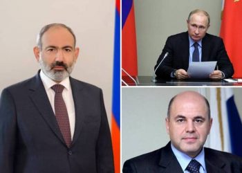 Владимир Путин и Михаил Мишустин поздравили Никола Пашиняна с Днем рождения