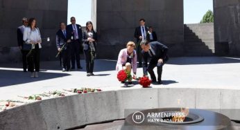 Генеральный секретарь СЕ воздала дань уважения памяти жертв Геноцида армян