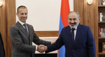 УЕФА продолжит содействовать созданию стадионов и инфраструктур в Армении: Никол Пашинян принял президента УЕФА