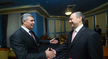 Армен Григорян 17 июня встретился с секретарем Совбеза республики Таджикистан
