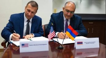 Антикоррупционный комитет Армении и Федеральное бюро расследований США подписали Меморандум о сотрудничестве