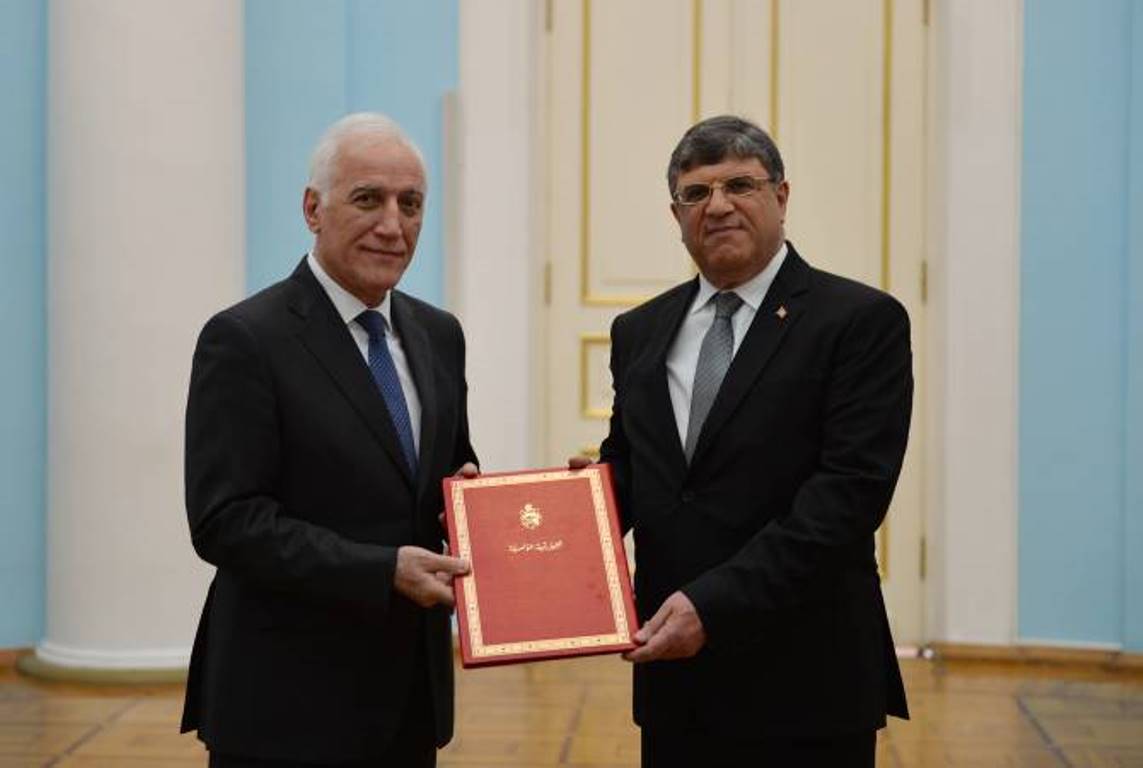 Посол Туниса вручил президенту Армении верительные грамоты