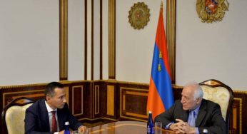 Президент Армении Ваагн Хачатурян принял губернатора Сюника Роберта Гукасяна