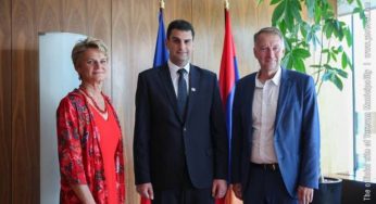 Мэр Еревана Грачья Саркисян провел встречу с президентом Лионской митрополии