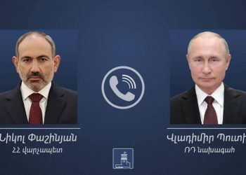 Никол Пашинян провел телефонный разговор с Владимиром Путиным